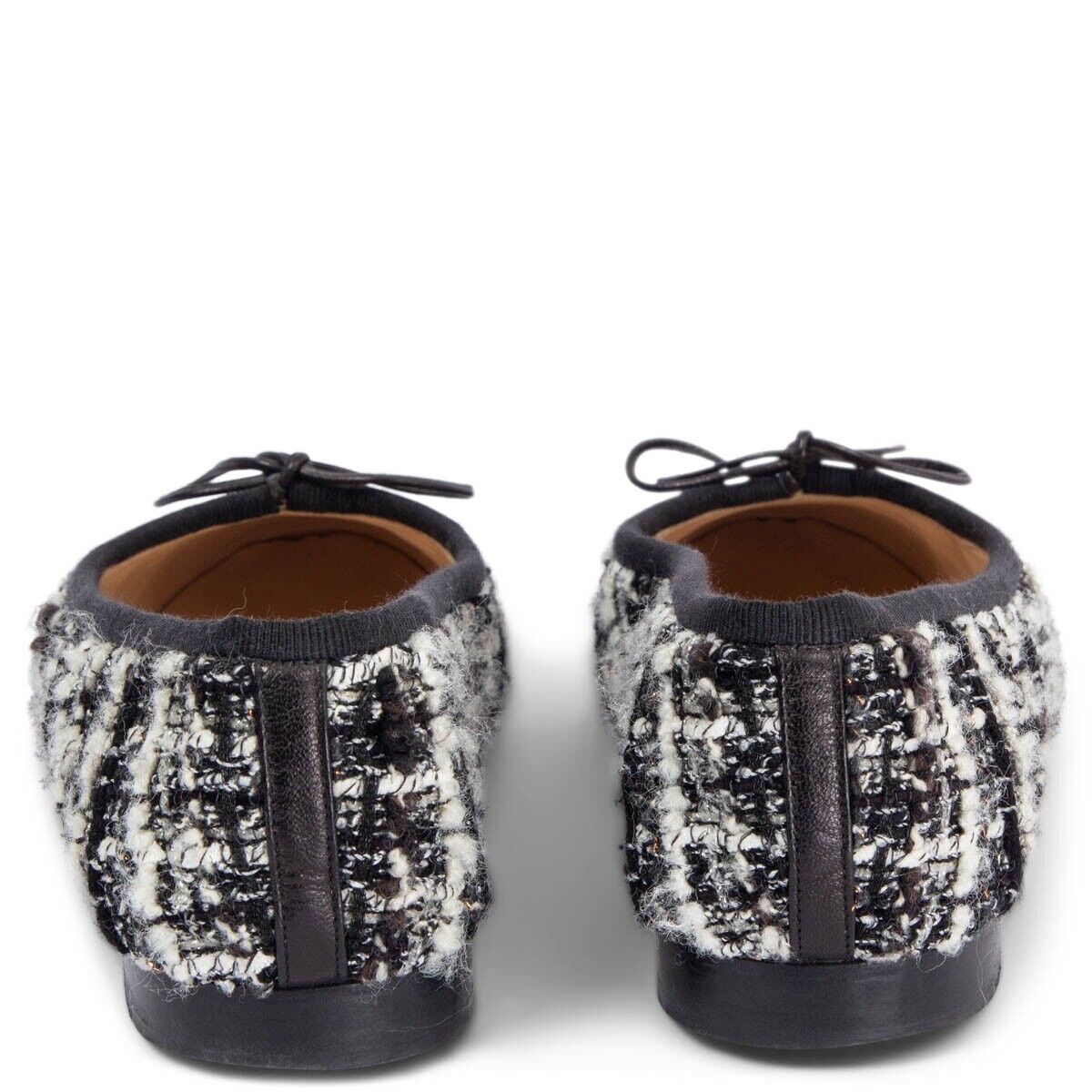 67063 auth CHANEL black & white TWEED Ballet Flats 36 | eBay 67063 auth CHANEL black & white TWEED Ballet Flats 36 | eBay