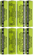 1.2V NiMH AA Rechargeable Batteries for AT T Vtech Uniden Siemens Phones 8-Pack