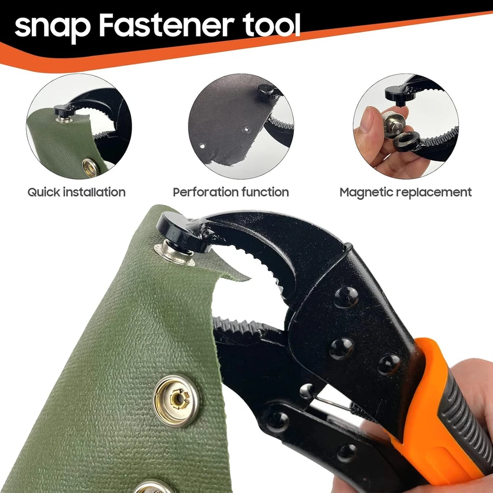 Heavy Duty Snap Fastener Tool kit, Punching Function, Snap Button Tool snap Tool - Image 4 of 4