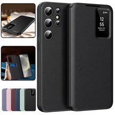 For Samsung Galaxy S25 Ultra|+ S25 Edge A56 A55 Flip Phone Case W/ Smart Window