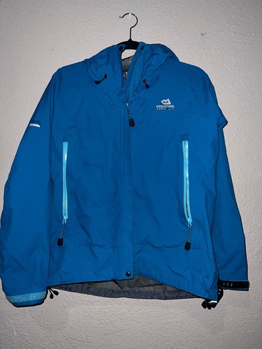 Mountain Equipment Blue Gore-Tex wasserdichte Jacke blau S/M KLEINE INNENRISSE