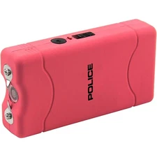 POLICE Stun Gun Flashlight Rechargeable for Self Defense Mini 800-380 Pink