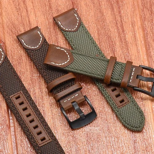 Cinturino orologio pelle nylon tela sgancio rapido cinturini di ricambio per GT4 GT3 Pro - Foto 21 di 33
