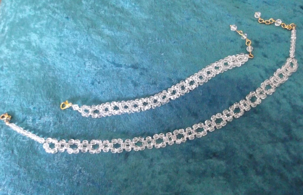 Crystal beads 2024 choker necklace