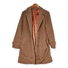 Juli De Roma Tan Man Made Cashmere 3/4 Length Coat Size Medium/Large USA Made