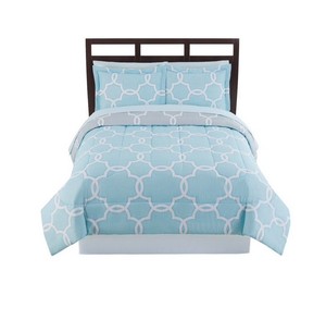 The Big One Trellis Comforter Set 8 Pc S Color Blue Full Size