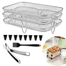 Stainless Steel Air Fryer Rack & Accessories for Ninja Dual Air Fryer AF300UK