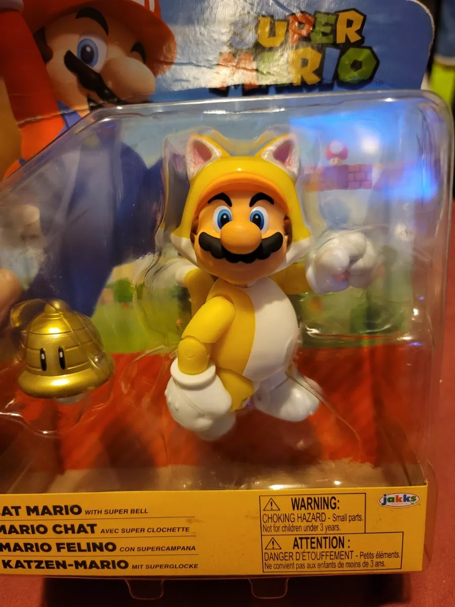 World of Nintendo Cat Mario with Bell Action Figure, 4