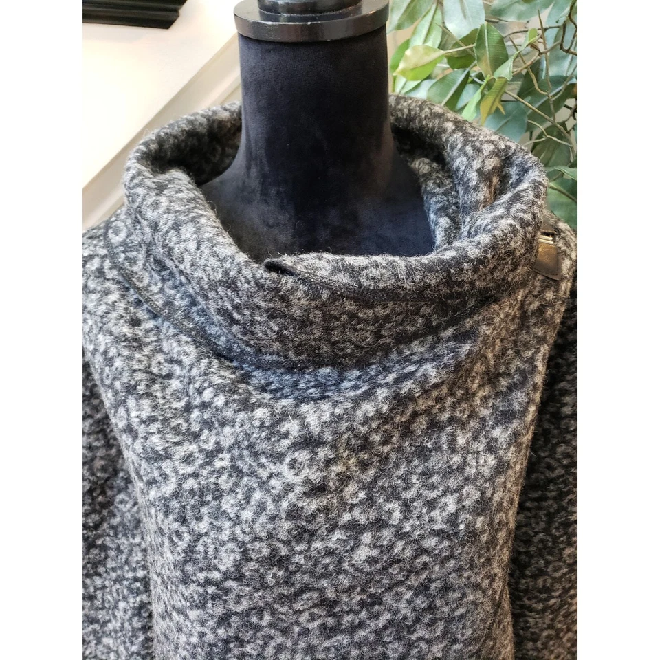 Chaqueta Blazer Willi Smith Para Mujer Talla Grande Negra Mezcla de Lana Capucha Correa para el Cuello Foto 2 de 4