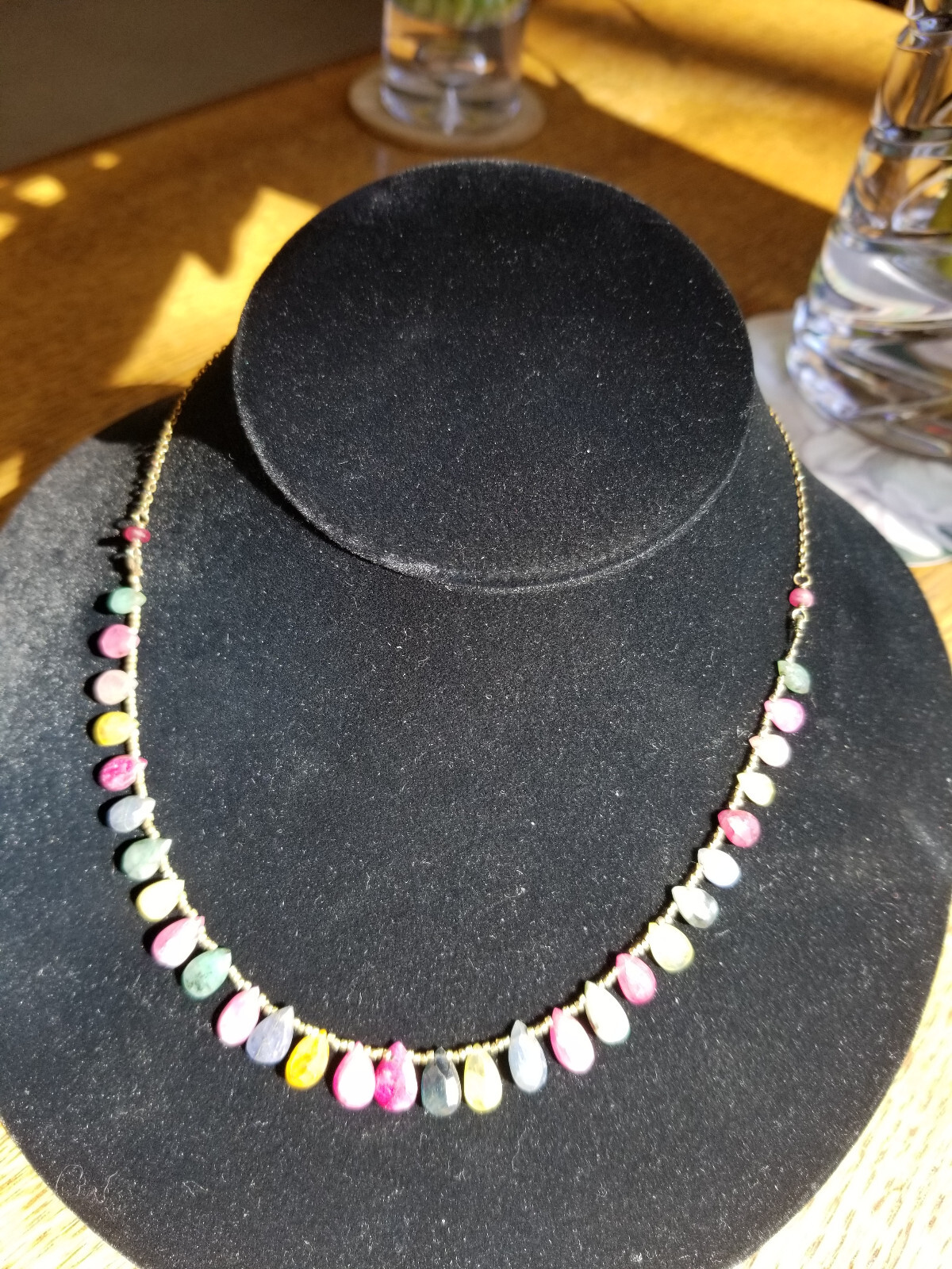 STERLING SILVER MULTI COLORED SAPPHIRES, RUBIES A… - image 2