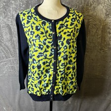 Draper James Sweater XL Navy Vadilia Vine Her...