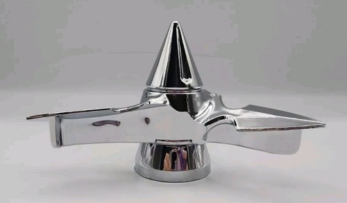 Chrome Spun Blade Spinning Front Axle Cap Nut Cover For Harley Softail Touring - Picture 3 of 5