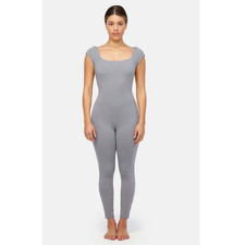 LACAUSA Womens Flow Yoga Gai Unitard Medium Grey Granite Medium Jumpsuit NWT