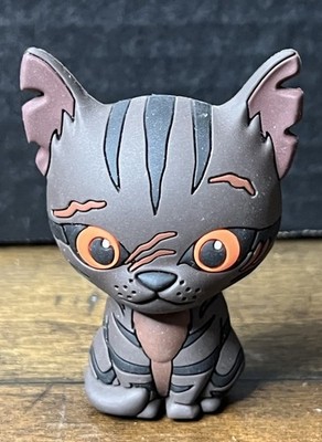 Warrior Cats Mudclaw Series 3 PVC Mini Figure Dark Brown Black Orange Eyes RARE