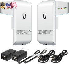 Wireless Bridge Ubiquiti LOCOM2 PRE-CONFIGURED, Bundle of 2 Ubiquiti Nanostation
