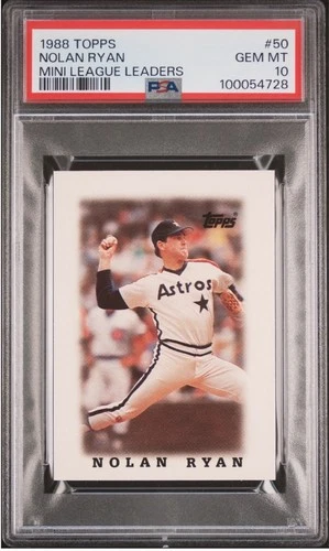 NOLAN RYAN 1988 TOPPS MINI LEAGUE LEADERS PSA 10 #50 -POP 31