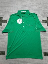 Criquet Polo Shirt Mens Medium Green Cotton Blend Golf New Logo