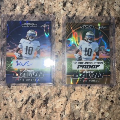  Leaf Kris Mitchell 2/7 Autograph New Dawn & 1/1 Pre Proof New Dawn 