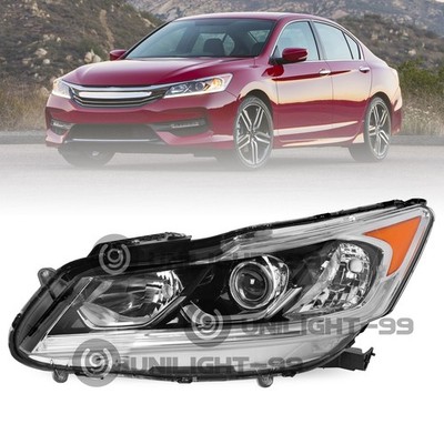 For 16 17 Honda Accord EX EX-L 4Dr W/LED DRL Left Driver Headlight 2016-2017