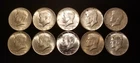 $5 Face Value 10 Coins 90% Silver Kennedy Half Dollars ~ All Dated 1964 ~ Lot #2