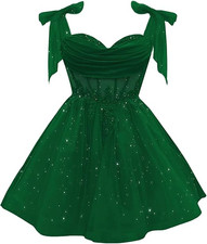 Beaded Homecoming Dresses Glitter Quinceanera Puffy Off Shoulder Cocktail Dress