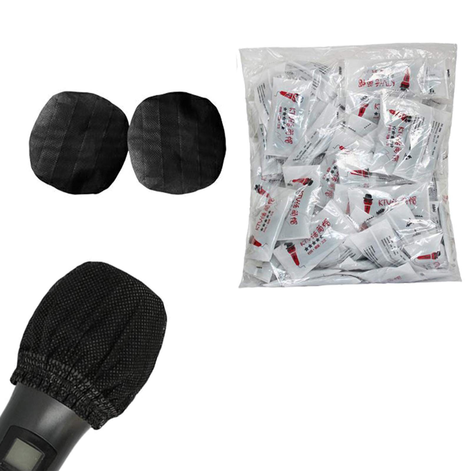 Sufang 100 Pcs Disposable Microphone Cover Non-Woven Windscreen Mic Cover