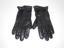Vintage ETIENNE AIGNER Black Leather Gloves Womens Size 7