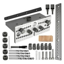 3-in-1 Holzbearbeitung Dübel Vorrichtung Kit verstellbar Bohrführung für Möbel