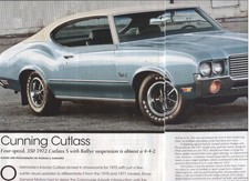 1972 Oldsmobile Cutlass S Hardtop 6 Pg Color Article