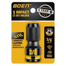 3/8-Inch Drive to 1/4-Inch Hex Socket Adapter, Quick Release Impact Bit Holde...