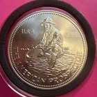 1 oz 1986 Engelhard The American Prospector .999 Silver Round & Capsule