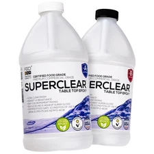 Superclear Table Top Epoxy Resin - Anti-Yellow, Bubble Free (2 Gallon kit)