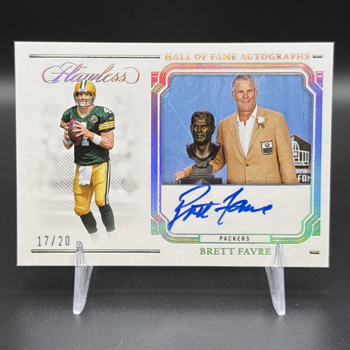 Panini Brett Favre Football Autographed Sports Trading Cards