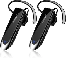 Link Dream Bluetooth Earpiece for Cell Phone Hands Free Wireless 2 Pack 