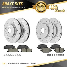 13.58 Front 12.6 Rear Brake Rotors Ceramic Pads For Ford Explorer 2020 - 2025 13.58 Front 12.6 Rear Brake Rotors Ceramic Pads For Ford Explorer 2020 - 2025