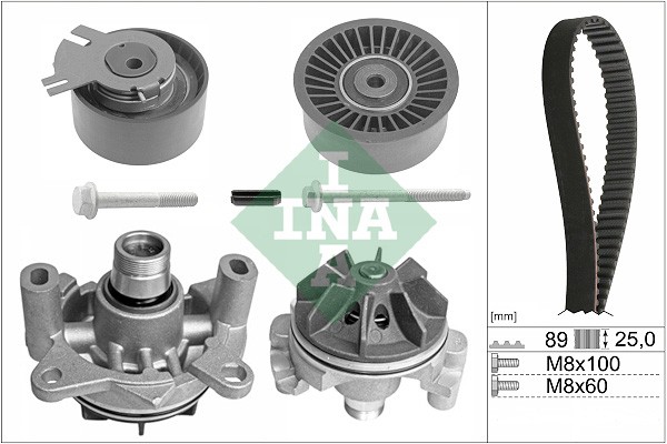 1X INA 530 0198 30 Wasserpumpe + Zahnriemensatz FüR Renault Nissan Opel Vauxhall-image