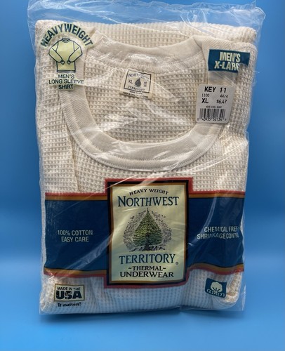 Vintage NIP Northwest Territory Thermal Long Sleeve Shirt Sz XL Kmart New Heavy - Picture 10 of 24