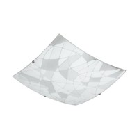Weiß Chrom Klassisch Deckenlampe Deckenleuchte 2X60W/E27 30X30 [Cm]