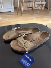 Birkenstock Madrid Pantoletten in Gold Gr. 42...