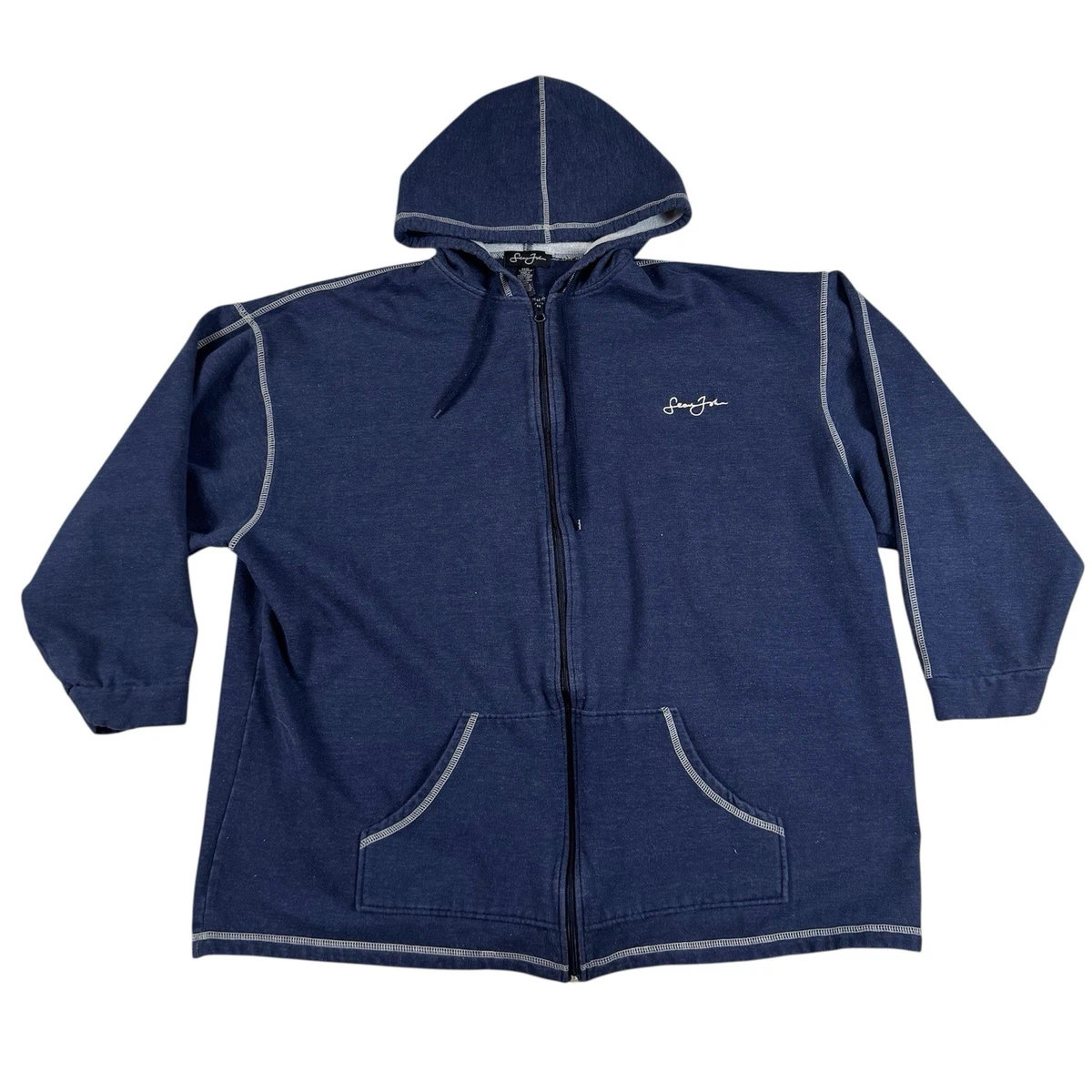 Sean John Zip Up Hoodie ナス紺 良デザイン Sean John Zip Up Hoodie ナス紺 良デザイン Sean John Zip Up Hoodie