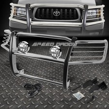 Chrome Brush Grill Guardround Clear Fog Light For 98-04 Toyota Tacoma Pickup Chrome Brush Grill Guardround Clear Fog Light For 98-04 Toyota Tacoma Pickup
