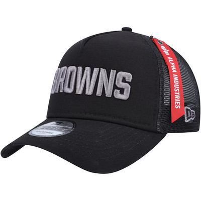 Cleveland Browns New Era x Alpha Industries Black Men's 9FORTY Trucker Snapback