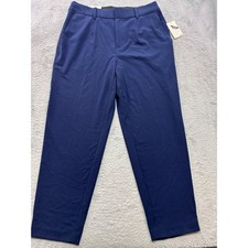 A New Day Womens Navy Blue High Rise Ankle Stretch Trousers Pants Size 8R NEW