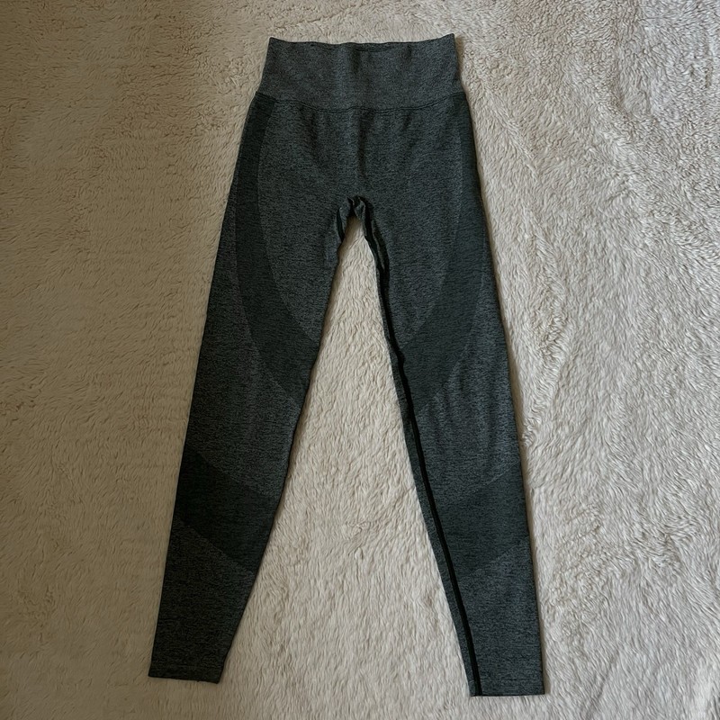 Victoria’s Secret VS Pink Leggings Women's Size XS Green Seamless Activewear Gym