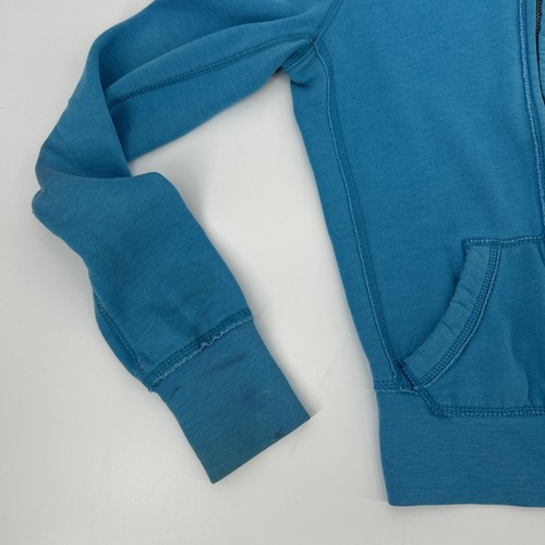 Cardigan vintage Hollister con zip donna XS blu logo felpa Y2K - Foto 11 di 11