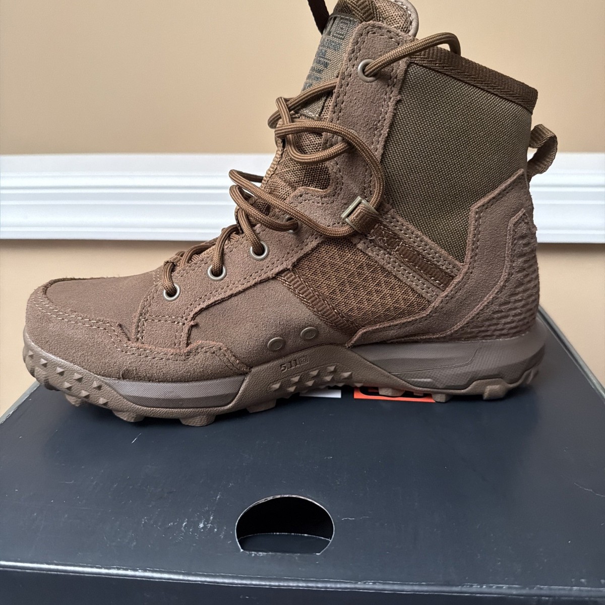 5.11 Tactical A/T 6-Inch Non-Zip Boots, Style 12440 Dark Coyote Size 14.0 R 12440 5.11 Tactical A/T 6” All Terrain Boots Mens Size 8  main image 2