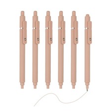 6Pcs 0.5mm Retractable Pens, Pink Gel Ink,Pink