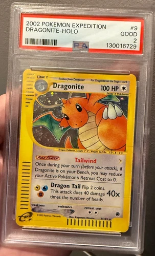 PSA 2 - Dragonite #9 Expedition Holo Pokemon TCG E-Reader 2002 WOTC Rare! 9/165