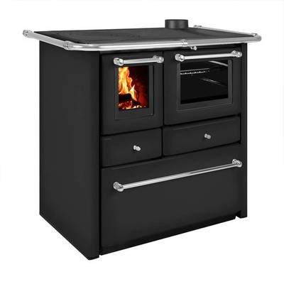 Küchenofen Lincar Gaia V anthrazit 6,3 kW Holzherd BImschV 2 A+ Ecodesign