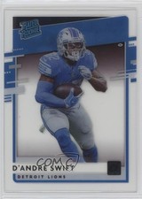 2020 Panini Chronicles Clearly Donruss Rated Rookie D'Andre Swift #RR-DS 5l1